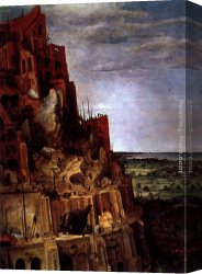Elder Canvas Paintings - The Tower of Babel [detail] by Pieter the Elder Bruegel